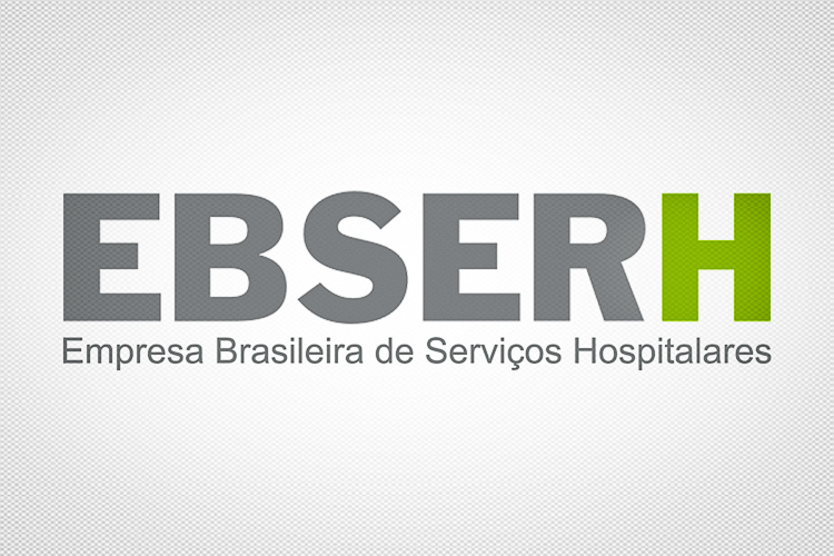 Logo da EBSERH (Empresa Brasileira de Serviços Hospitalares), que organiza o concurso para diversas áreas, como Médica, Administrativa e Assistencial.