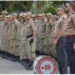 Bombeiros militares do Rio de Janeiro perfilados em cerimônia oficial