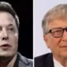 Imagem de Elon Musk e Bill Gates discutindo sobre o futuro das profissões em meio ao avanço da IA.