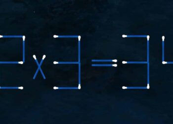 Teste de QI matemático com palitos de fósforo: mova dois para corrigir a equação.