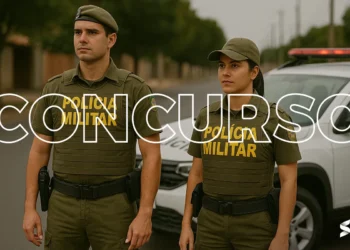 Policiais militares prontos para participar do concurso