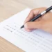 Pessoa preenchendo gabarito da prova.