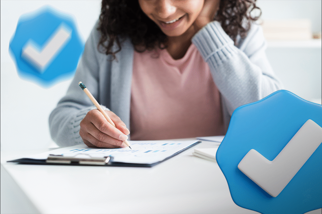 Pessoa escrevendo em uma redação, simbolizando a estrutura que deve ser seguida para uma boa redação em concursos