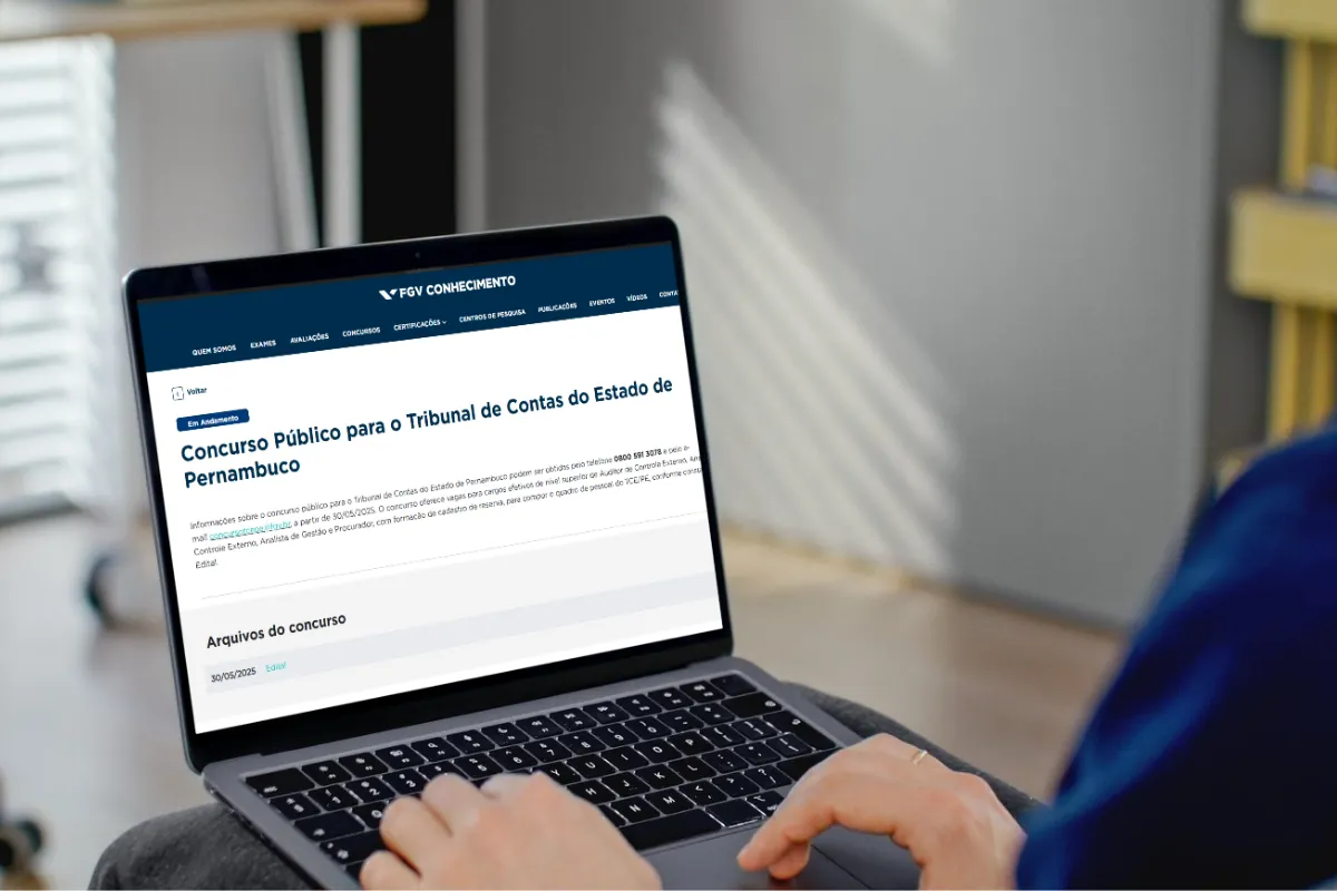  Inscrição em concurso público do TCE-PE pelo site da FGV