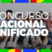 Grupo de jovens sentados juntos com o texto 'Concurso Nacional Unificado' sobreposto.