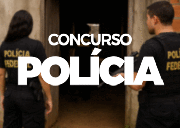 Agentes da Polícia Federal se preparando para ação, simbolizando a convocação para as provas.