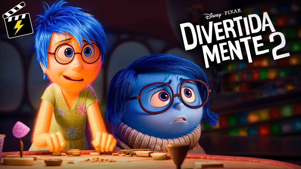 Personagens do filme 'Divertida Mente 2', explorando as emoções da adolescência e a complexidade da saúde mental.