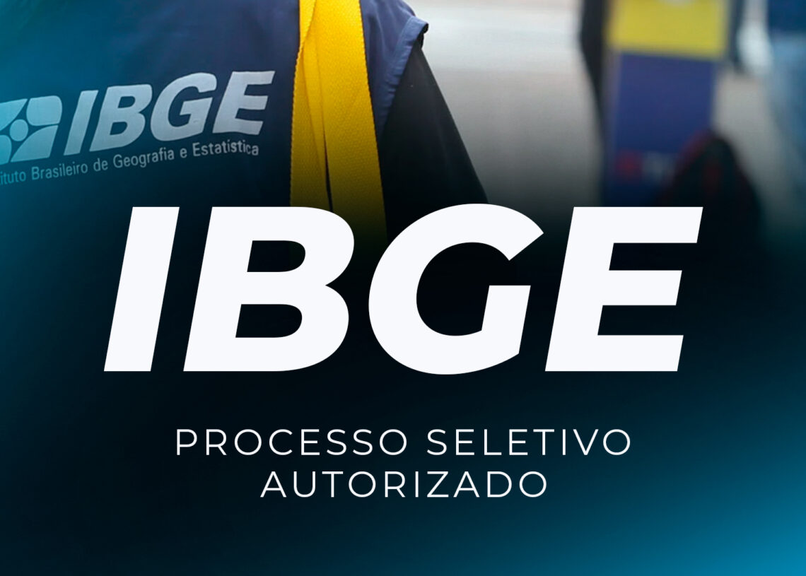 Imagem do IBGE com destaque para a autorização de processo seletivo 2025. 
