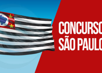Bandeira de São Paulo com foco em concursos em SP em agosto de 2025.