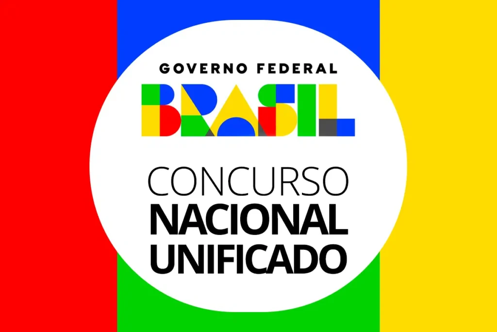 Logo do Concurso Nacional Unificado (CNU) 2025, destacando o evento e a divulgação dos locais de prova.