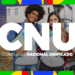 Logo do Concurso Nacional Unificado (CNU) com dois jovens sorrindo, representando a diversidade de candidatos no concurso público.