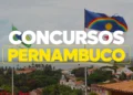 "Concursos Pernambuco" sobre imagem de Olinda com bandeira do Brasil e Pernambuco, refernciando ao Concurso Unificado.