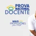 Imagem da Prova Nacional Docente, com o logo da PND 2025 e uma professora com uma aluna, simbolizando o compromisso com a educação no Brasil