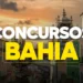 Vista do centro histórico da Bahia ao entardecer com destaque para concursos públicos