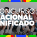 Grupo de jovens sorridentes com a frase "Concurso Nacional Unificado", promovendo a 1ª edição do CNU com a convocação de aprovados.