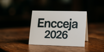 Cartão informativo sobre o Encceja de 2026.