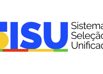 Logotipo com as letras Sisu em azul ao lado do texto Sistema de Seleção Unificada.