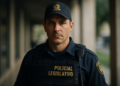 A imagem destaca um Policial Legislativo uniformizado, evidenciando a importância do cargo na segurança do Congresso Nacional.
