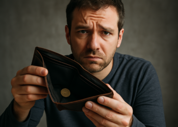 Carteira vazia e preocupação financeira
