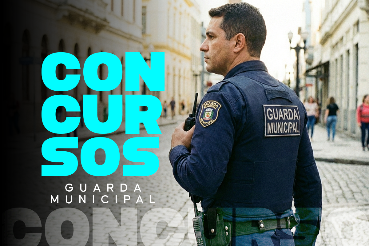 Concursos da Guarda Municipal com inscrições encerrando em fevereiro Agentes da Guarda Municipal uniformizados em patrulhamento urbano, representando concursos com inscrições encerrando em fevereiro na BA e em SP.