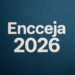 Texto Encceja 2026 em fundo azul escuro