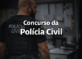 Policial Civil em ambiente de investigação representando concurso da Polícia Civil da Bahia
