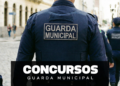 Guarda fardado em patrulha com texto "Concurso Guarda Municipal"